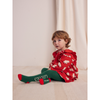 bobo choses freedom bird all over baby ruffle dress red