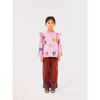 bobo choses wonder horse all over ruffle sweatshirt pink