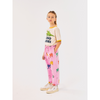 bobo choses wonder horse all over paper bag jogging pants pink