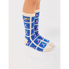 bobo choses funny face all over long socks blue