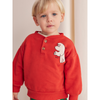 bobo choses freedom bird buttoned baby sweatshirt red