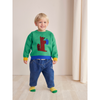 bobo choses hungry squirrel baby sweater green