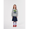 bobo choses talking crocodile sweatshirt light heather grey