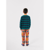 bobo choses circle stripes sweatshirt midnight blue