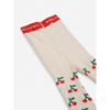 bobo choses cherry all over baby tights offwhite