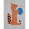 bobo choses hungry squirrel long sleeve t-shirt light heather grey