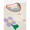 bobo choses pansy flower baby cardigan offwhite