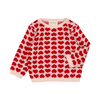 louis louise ali baby sweater heart red/light pink