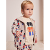 bobo choses little tin soldiers all over zipped baby sweatshirt offwhite