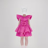 caroline bosmans tafta dress bright pink