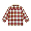 bonton banane plaid overshirt red back