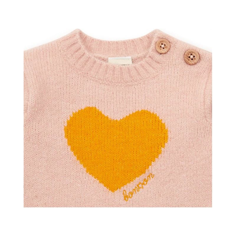 bonton misty heart baby sweater anemone – kodomo