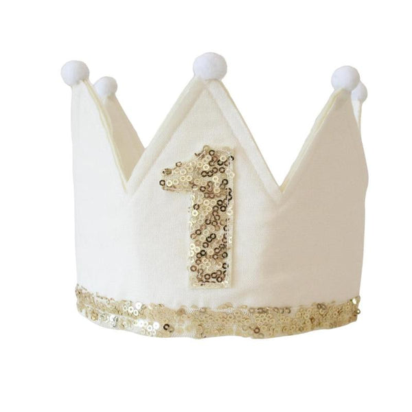 alimrose 1st birthday crown ivory