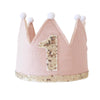 alimrose 1st birthday crown pink