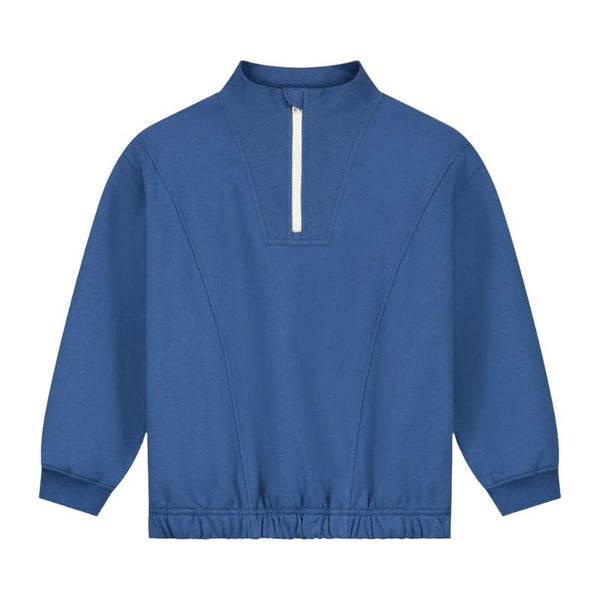 gray label half zip sweatshirt blue moon