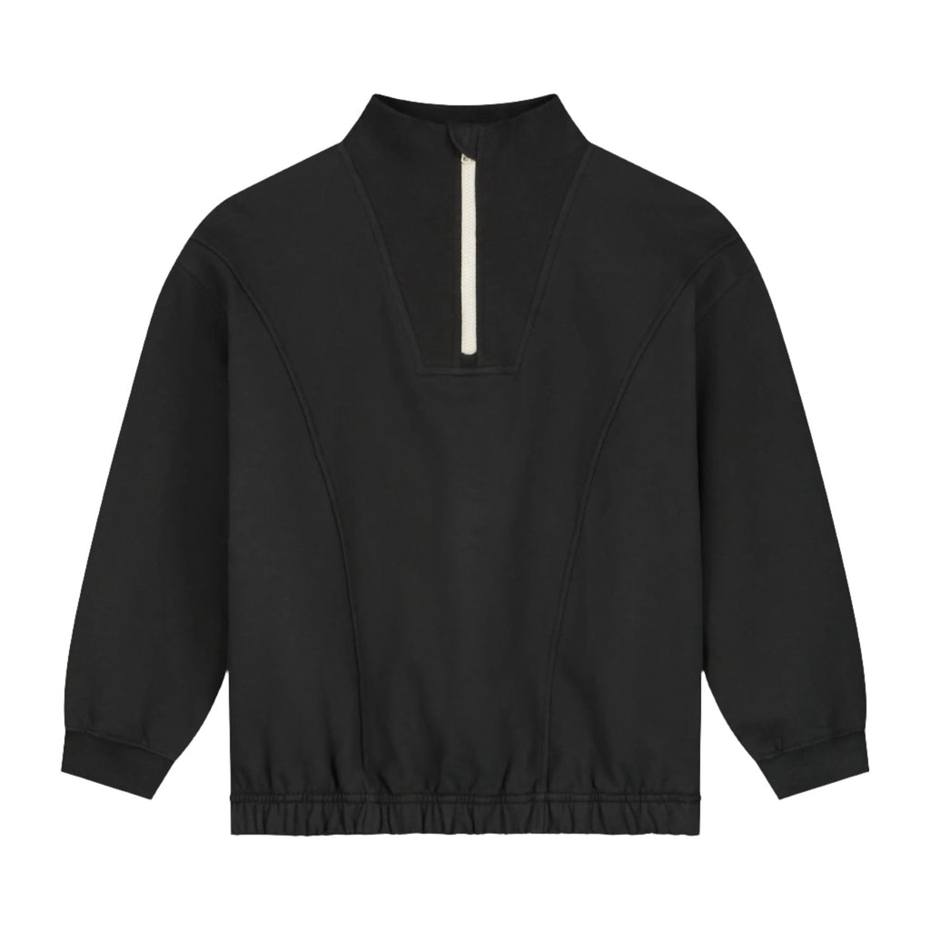 gray label half zip sweatshirt nearly black