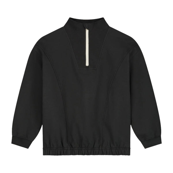 gray label half zip sweatshirt nearly black