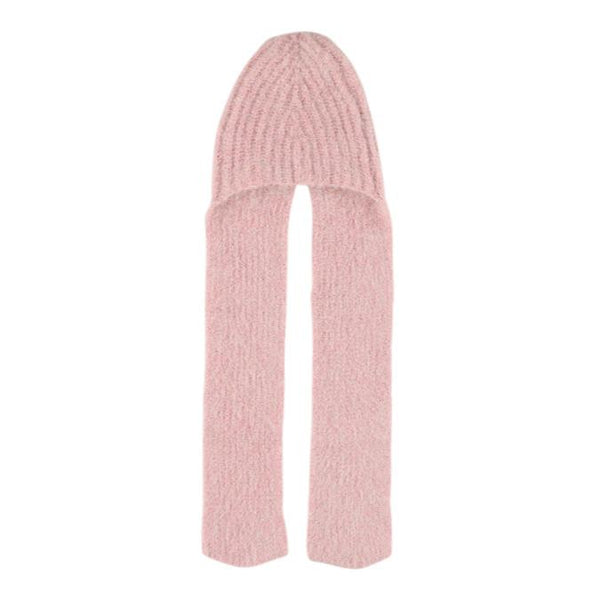 morley vanna hooded scarf pink