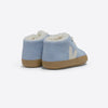 veja baby suede sneakers steel pierre lined