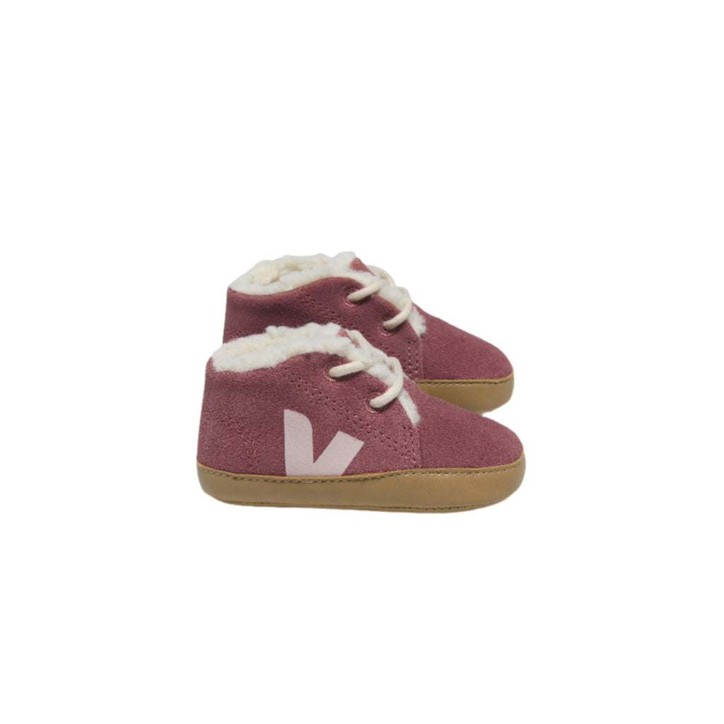 veja baby suede sneakers petal lined