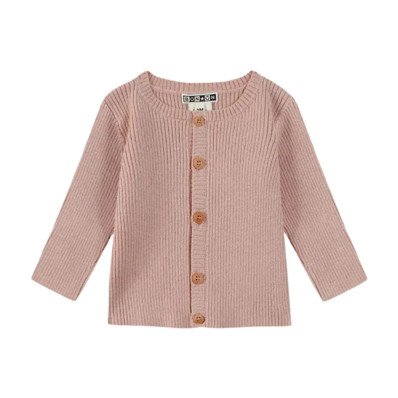 bonton cote baby cardigan rose