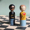 haring & basquiat peg doll set