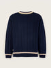 bellerose gimso cable knit sweater navy