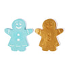 twee gingerbread women sidewalk chalk turquoise/gold