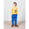 arsene & les pipelettes popcorn embroidered sweatshirt yellow