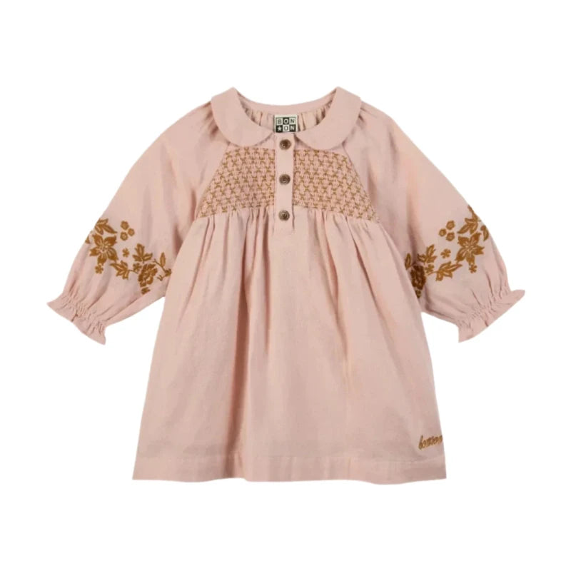 bonton francoise baby dress pink