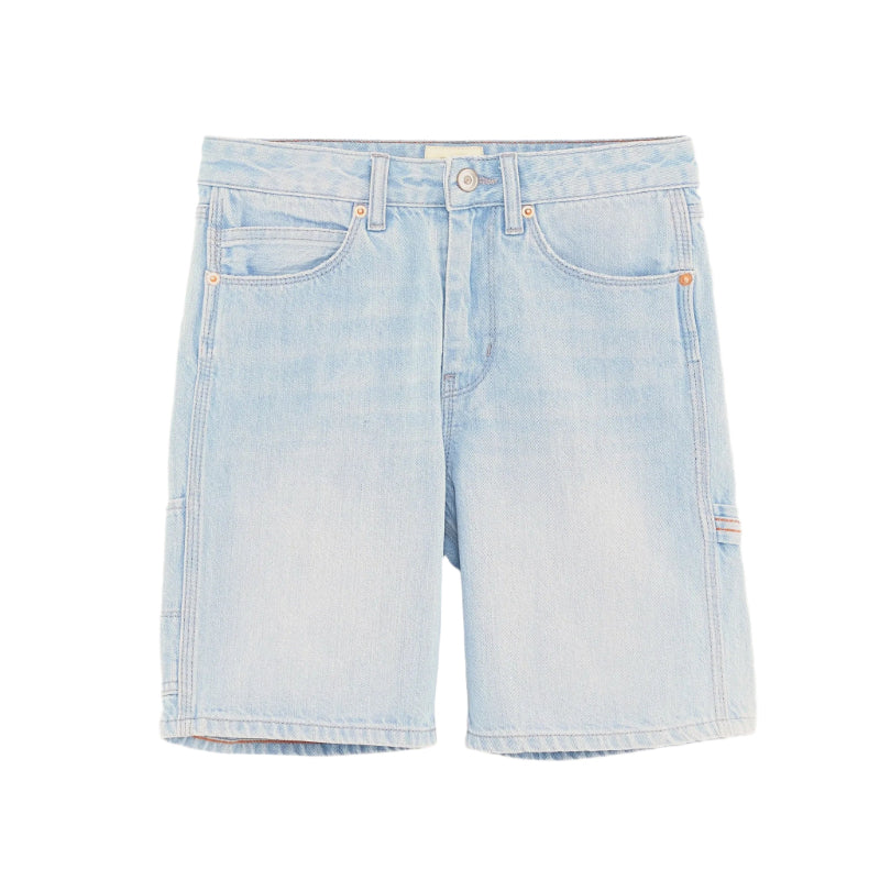 bellerose peers denim shorts light blue