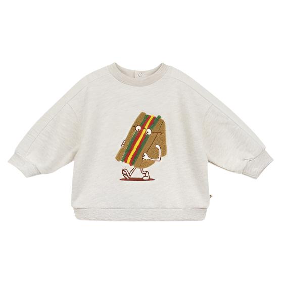 arsene & les pipelettes endy baby sweatshirt sand