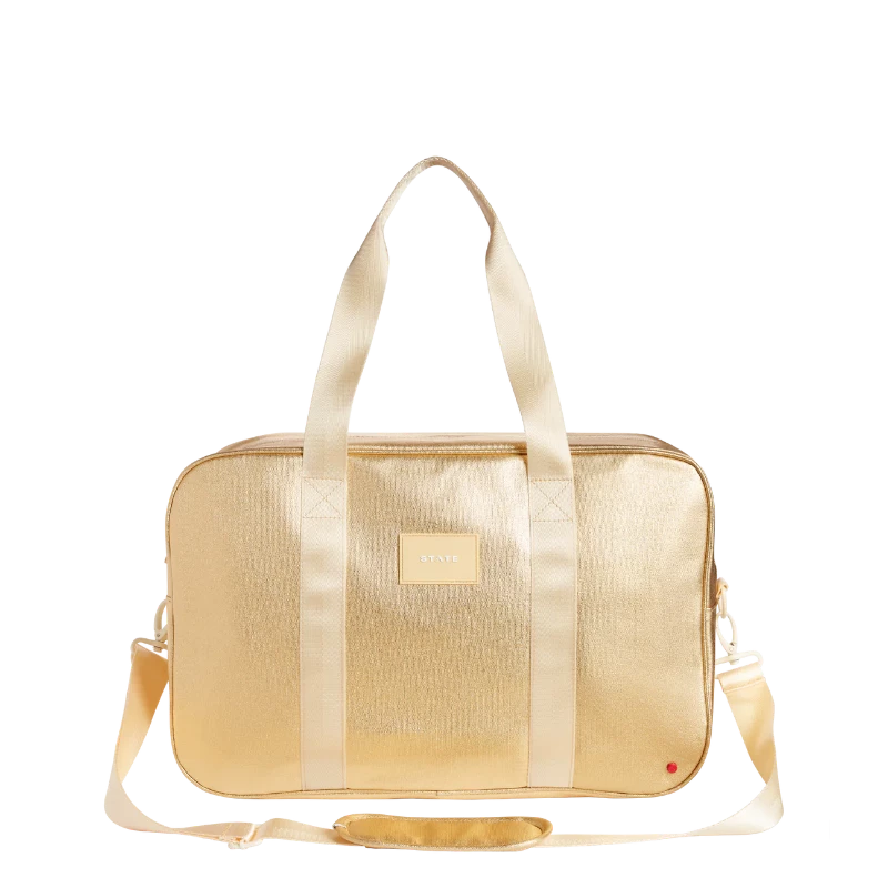 state bags rockaway kids duffel gold