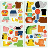 petit collage party animals magnetic play set