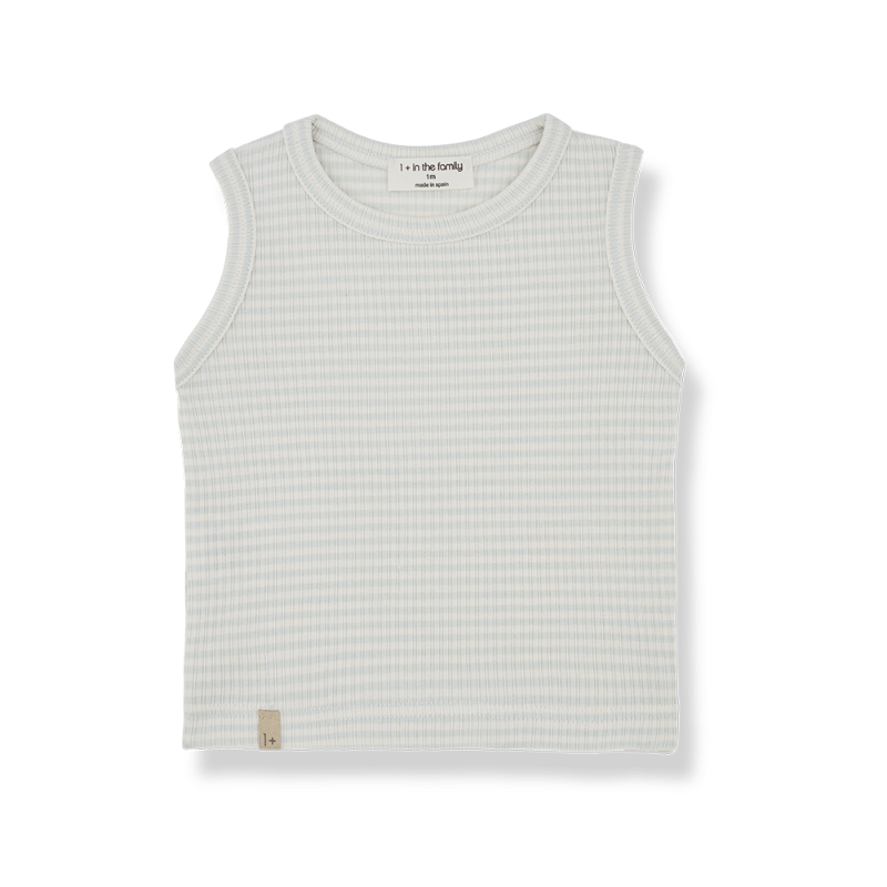 1+ in the family lars sleeveless baby t-shirt pale aqua