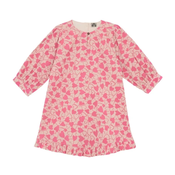 bonton hortensia dress pink hearts