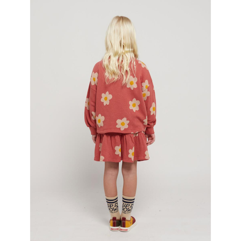 bobo choses retro flowers all over skirt pink – kodomo