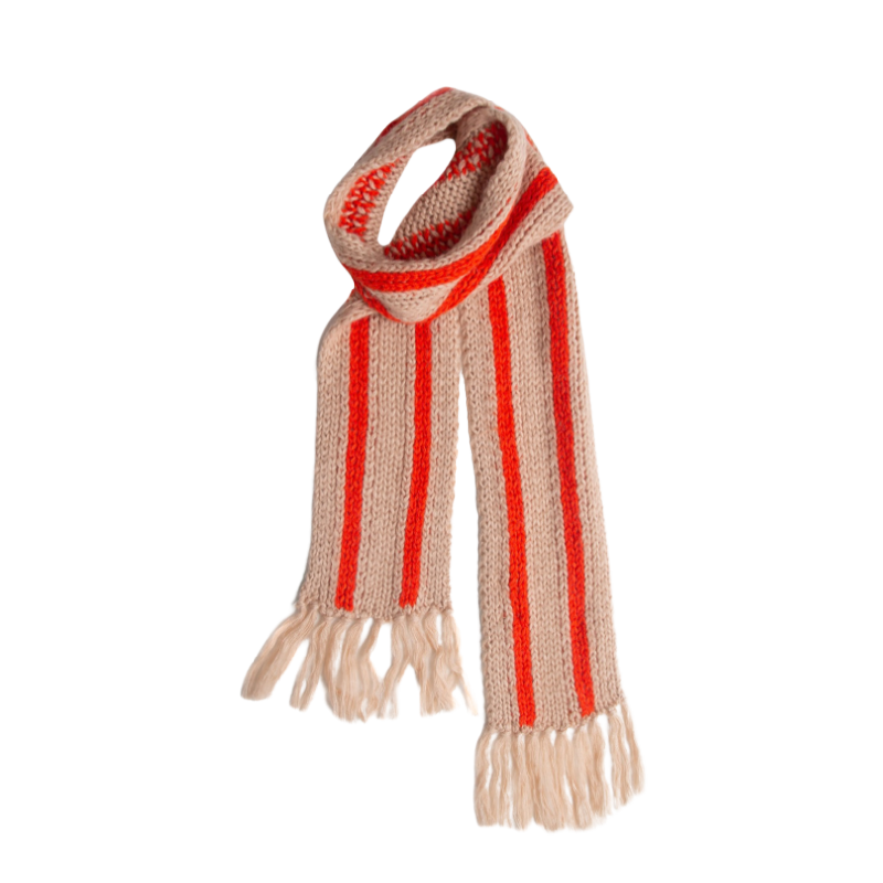 long live the queen scarf sand stripe