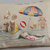 coral & tusk day at the beach pocket pillow