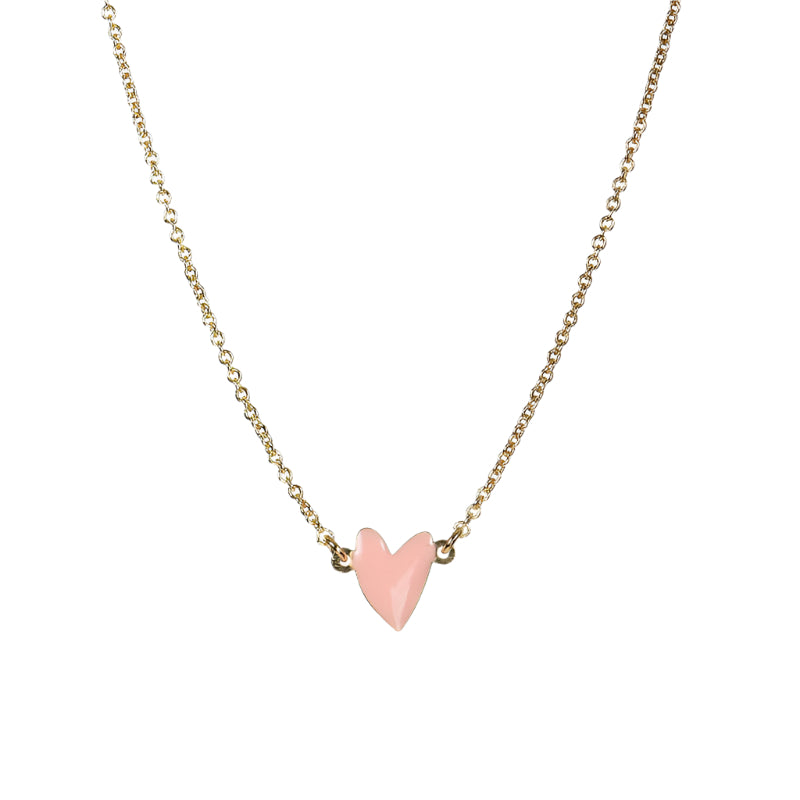 titlee heart necklace peach