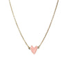 titlee heart necklace peach