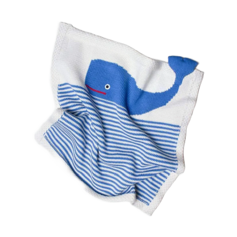 estella nyc baby lovey blanket whale