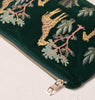 giraffe velvet pouch forest