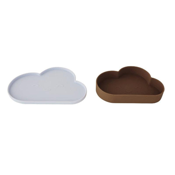 oyoy chloe cloud plate & bowl set blue/choko