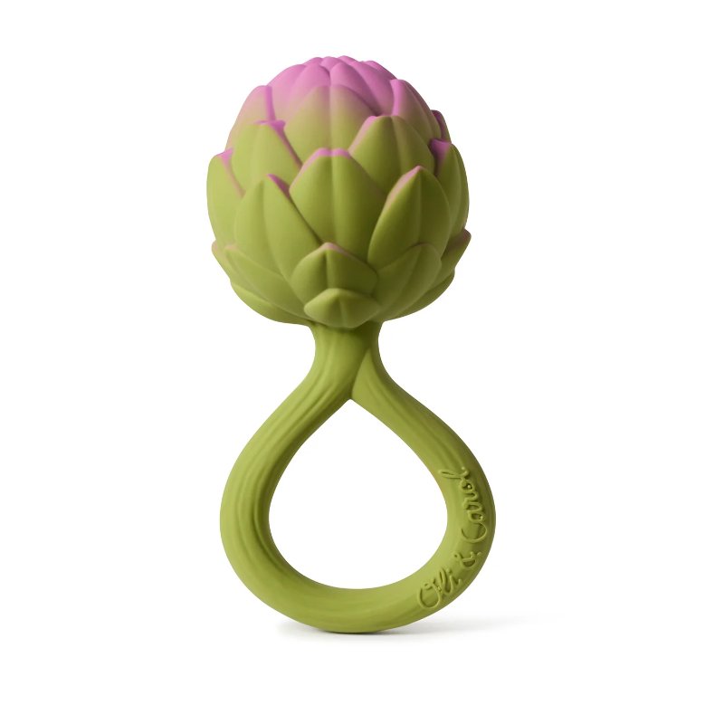 oli & carol artichoke rattle toy