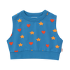 tinycottons hearts stars sleeveless sweatshirt blue