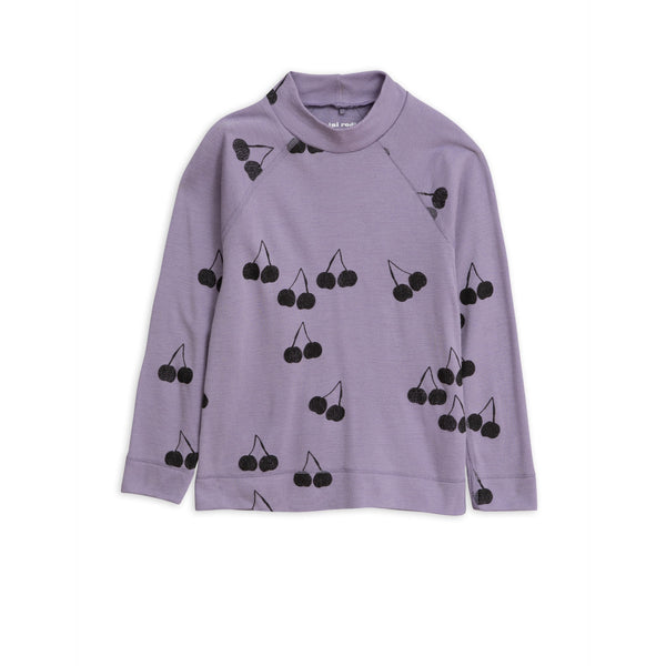 mini rodini cherry wool long sleeve tee purple - kodomo boston, fast shipping, new stay weird chapter 3, wool kids tee shirts