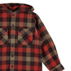 molo rizz long sleeve check shirt red brown