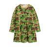 mini rodini camo long sleeve dress green - kodomo boston, fast shipping, new mini rodinii arrivals, pre spring 2020, camo print dresses