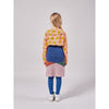 bobo choses color block knitted skirt, girls knit bottoms